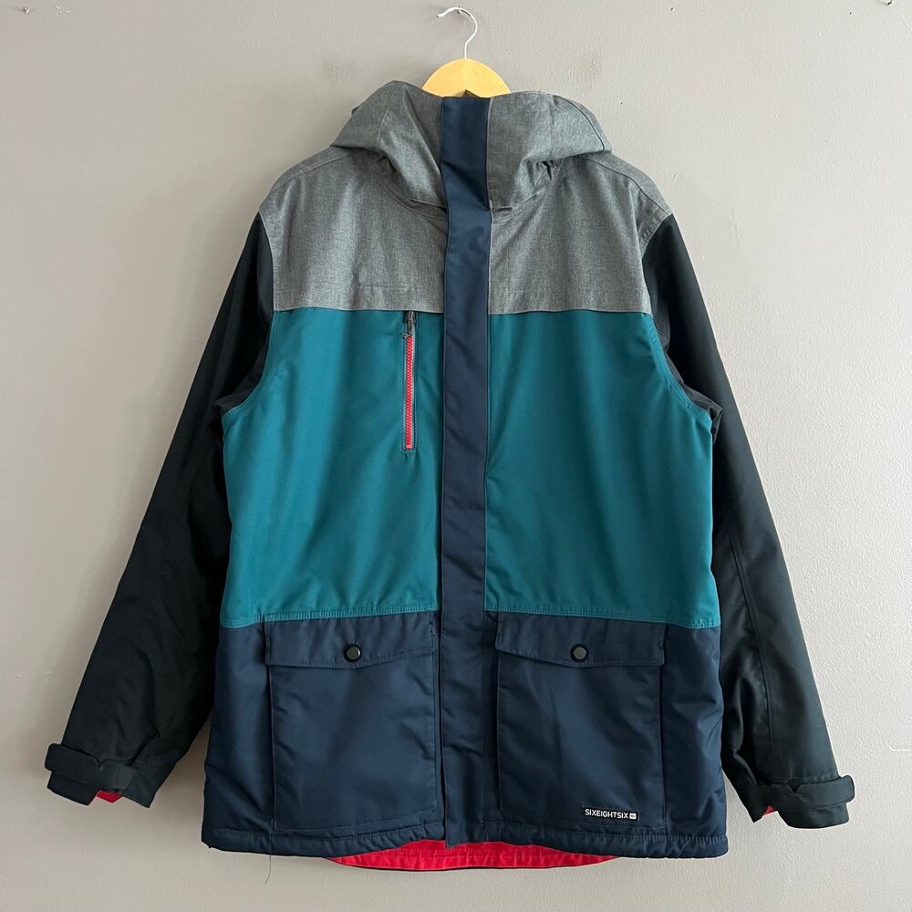 686 Anthem infiDRY Insulated Snowboard Ski Jacket Men’s Large Multi Colorblock